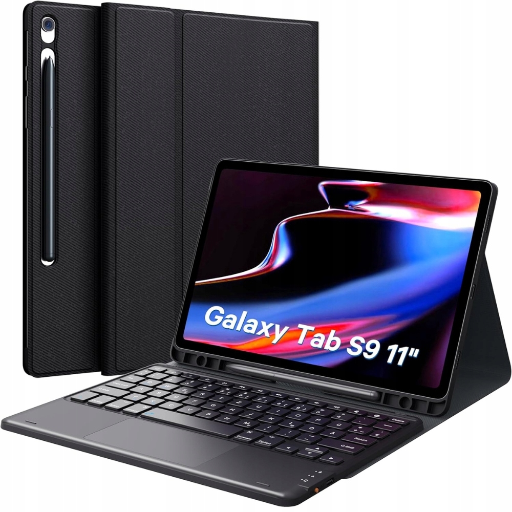 Earto Klávesnice Galaxy Tab S9 11’ S9 Fe 10.9’ Qwertz s touchpadem a pouzdro