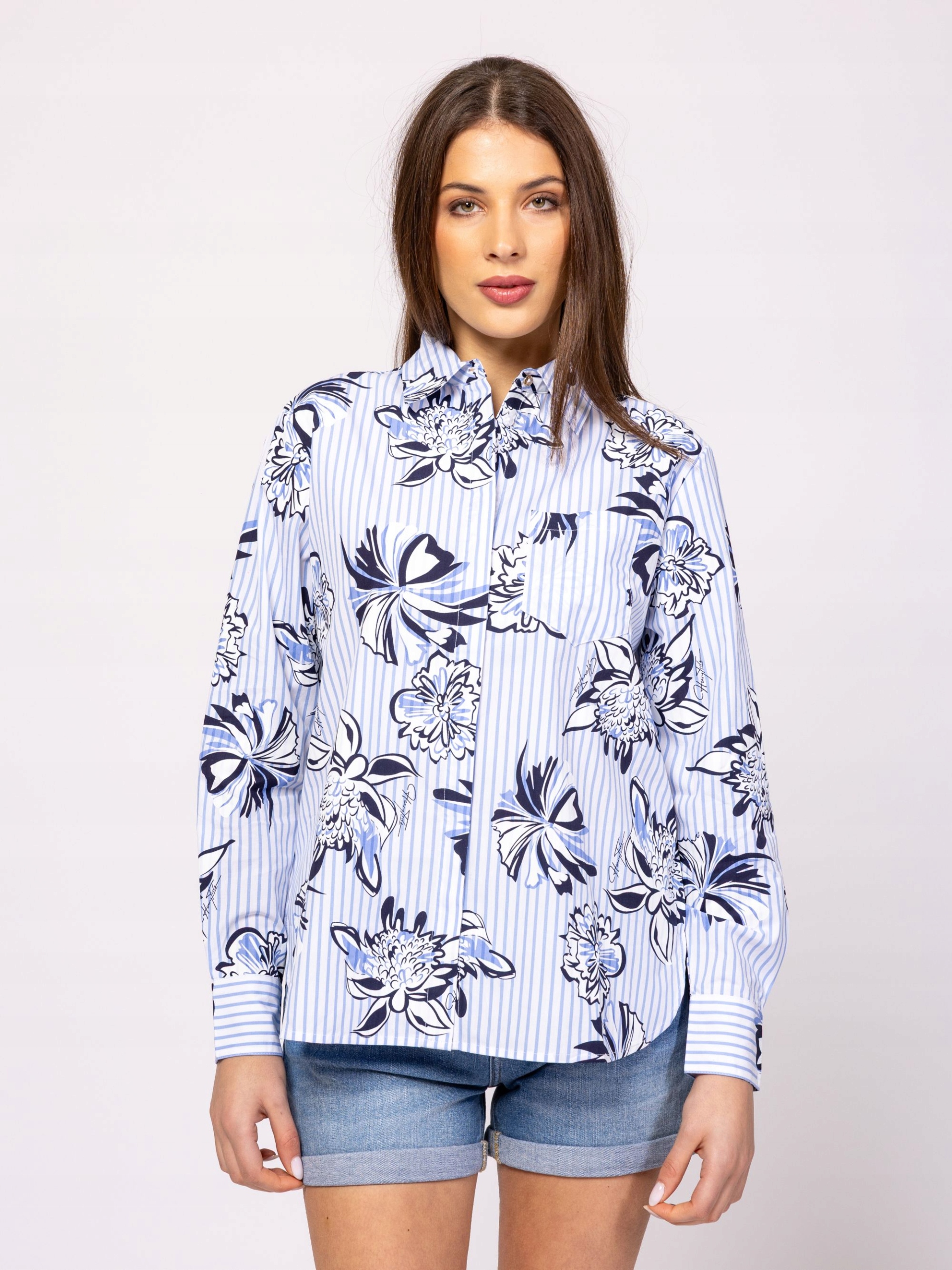 Heavy Tools Dámská Košile Halenka Rozina Flower Modrá Vel. XXL