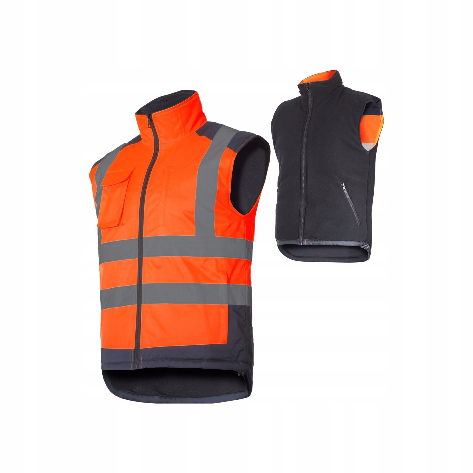 Dvoustranná zateplená vesta s varováním, oranžová Lahti Pro L41314 XXL