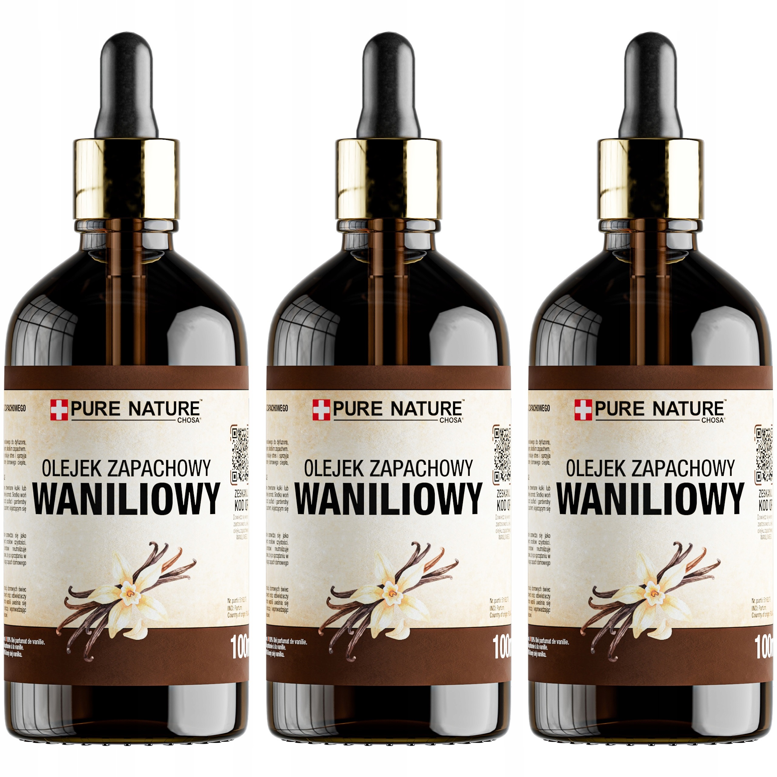 Vanilkový Olej Do Svíček Difuzéru 100% Čistý Velmi Intenzivní 3 x 100 ml