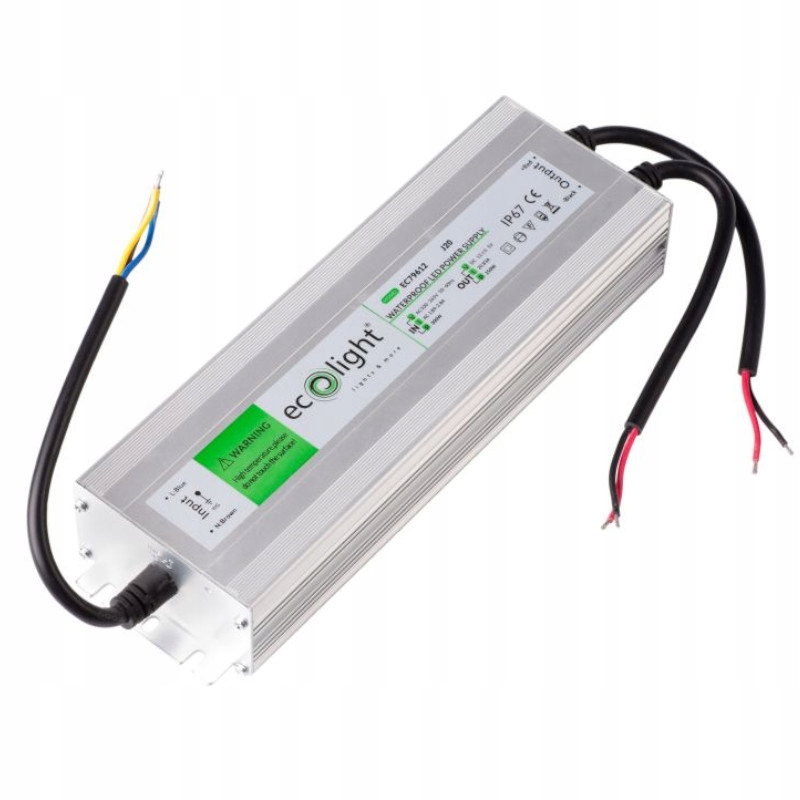 Led zdroj Vodotěsný Hermetický 12V 250W 21A IP67 pro venkovní pásku