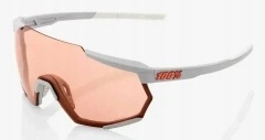 Brýle 100% Racetrap Soft Tact Stone Grey HiPER Coral Lens