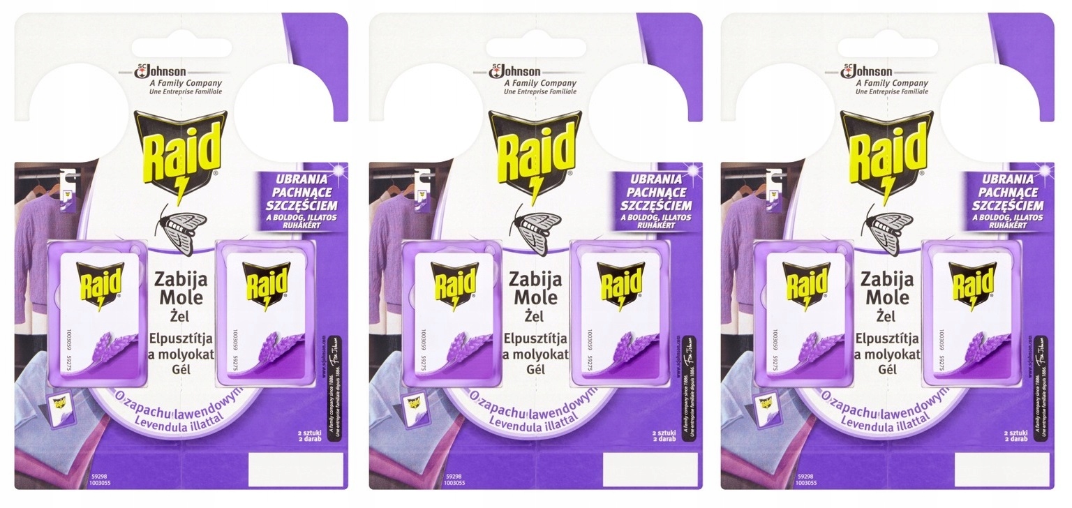 

Raid Zawieszka Na Mole Żelowa Lawenda 3 x po 2szt