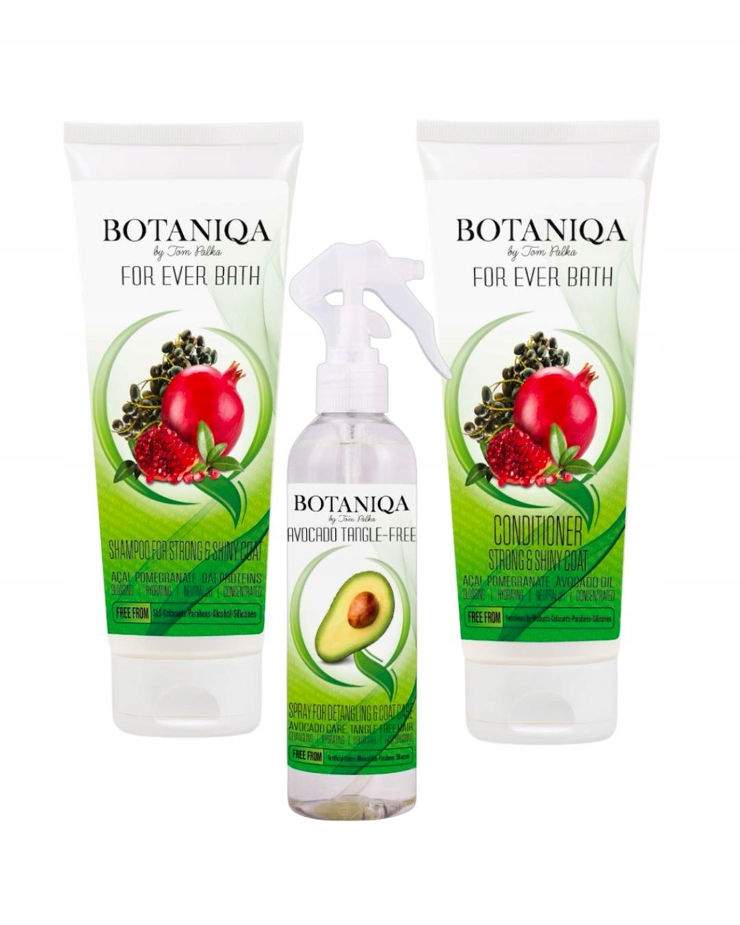 Sada univerzálních kosmetických přípravků pro psy 3x250 ml značky Botaniqa byTom Palka