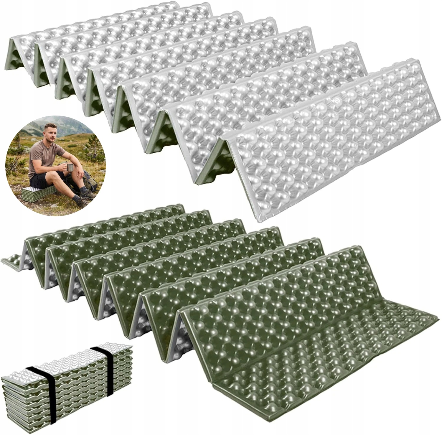 Mata Składana Turystyczna Aluminiowa Na Camping Trekking Biwak 185x56 cm