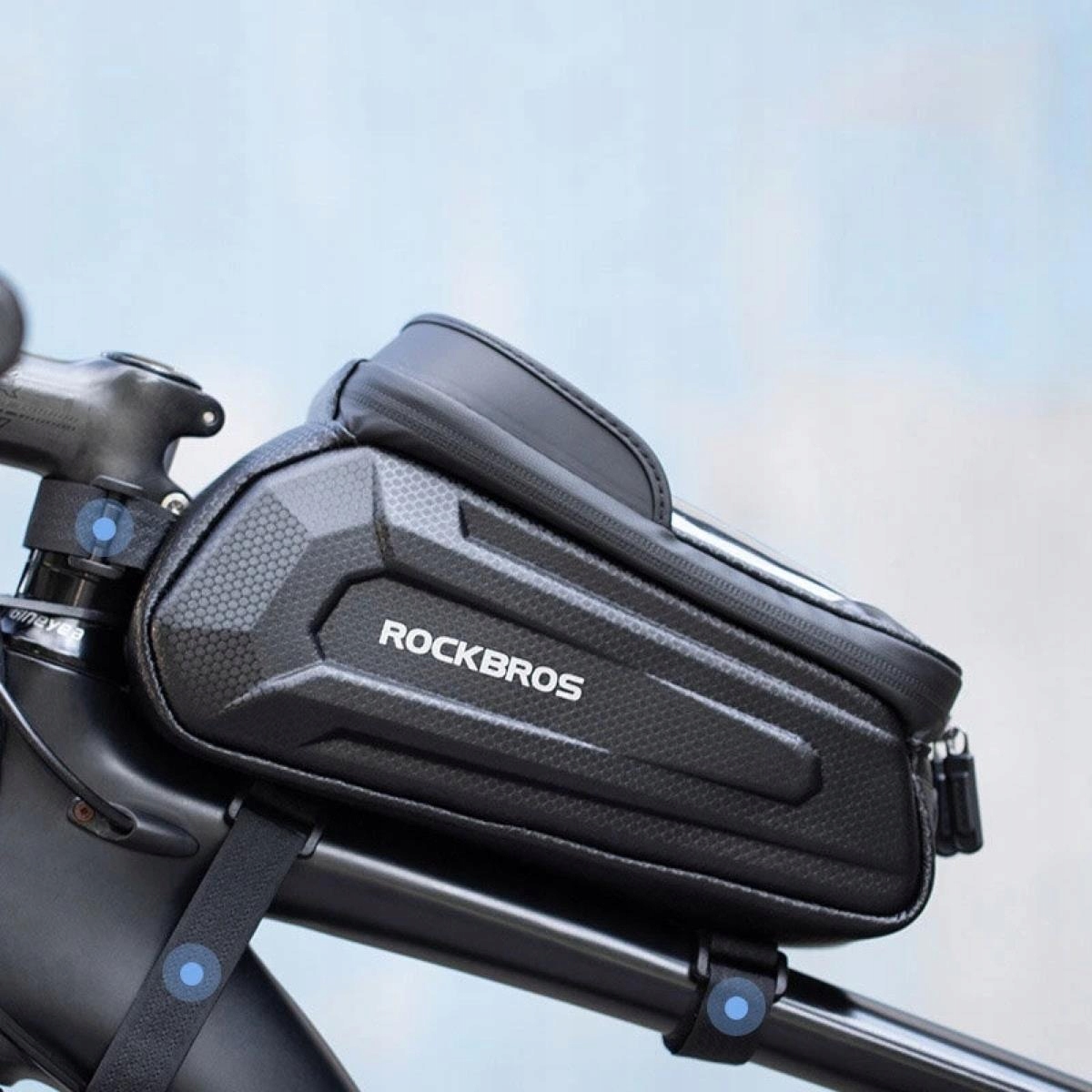 Sakwa Rowerowa Torba na Rower Rockbros Wodoodporna na Ramę na telefon duża Rodzaj przednia