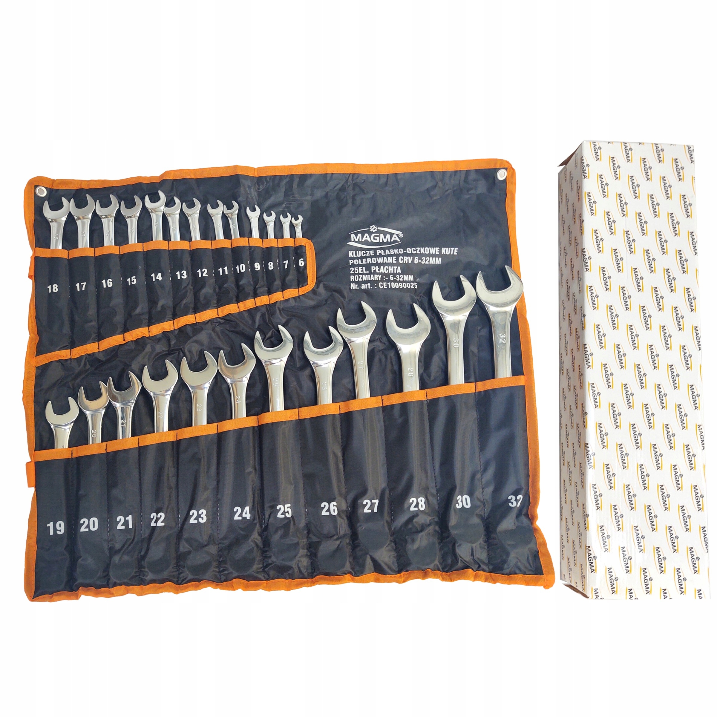 Očkoploché klíče 25 ks klíčů 6-32 mm plachta