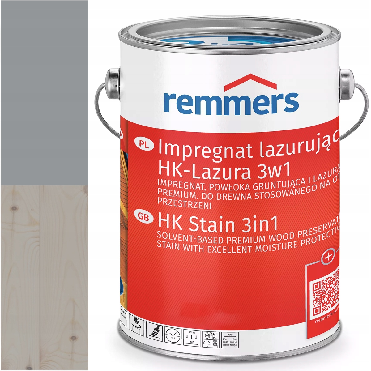 Remmers HK-Lasur Ochranná lazúra na drevo Ral 7045 Šedá Telegrafická 10L