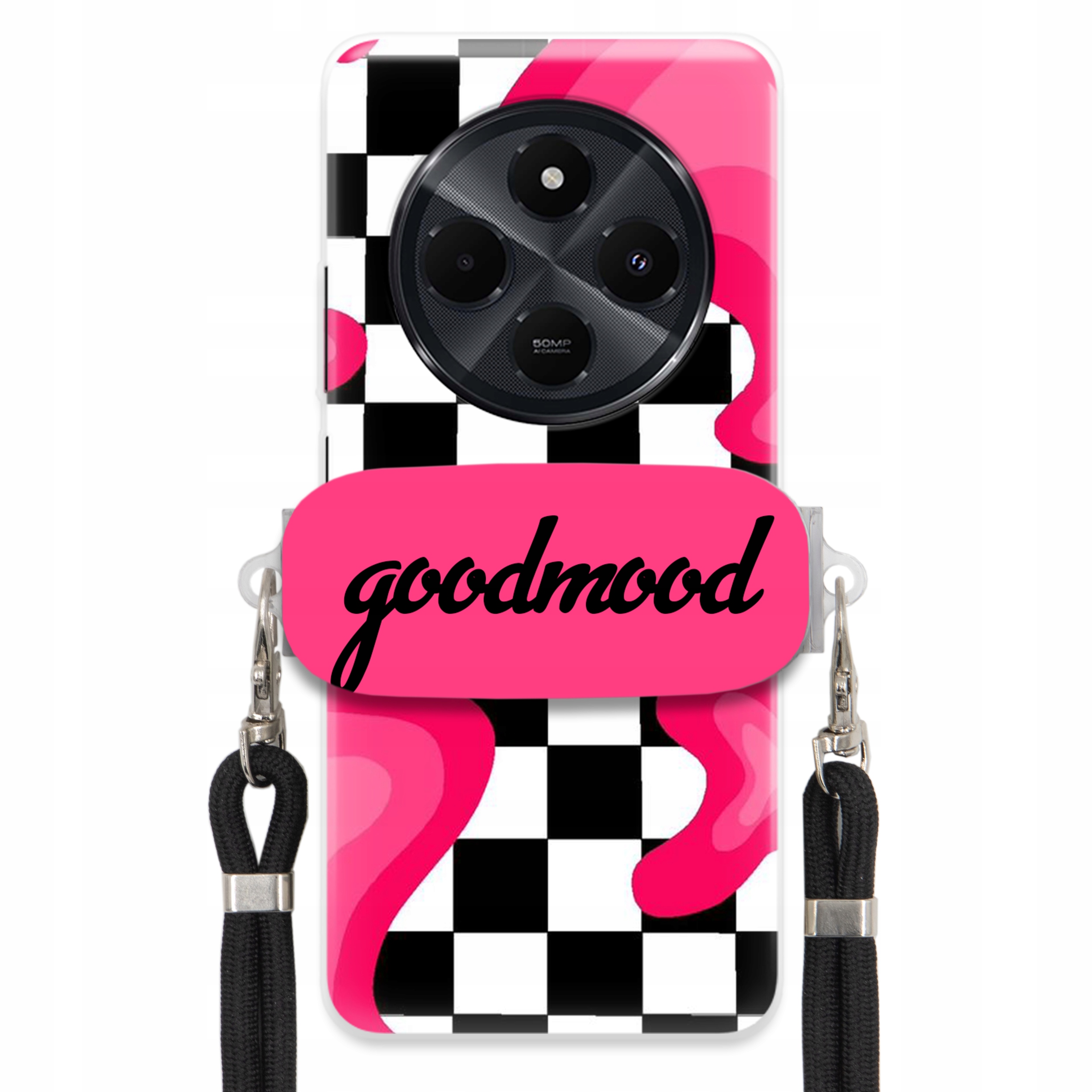 Pouzdro Pro Xiaomi Redmi 14C 4G Sada Case Držák Na Vodítko Černá For Teen Splash