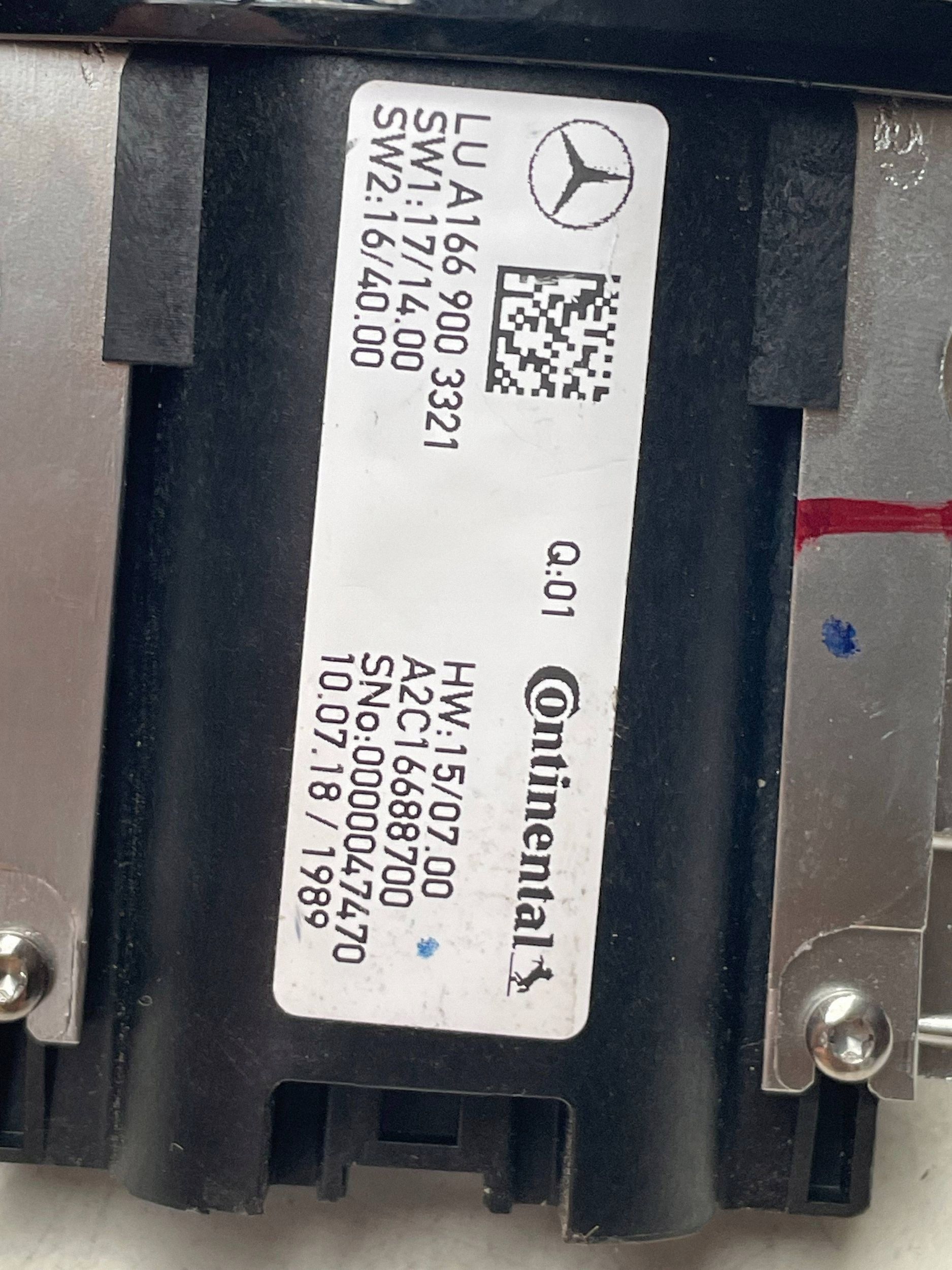 PANEL IDRIVE PAD MERCEDES W166 ML GL A1669003321 !J
