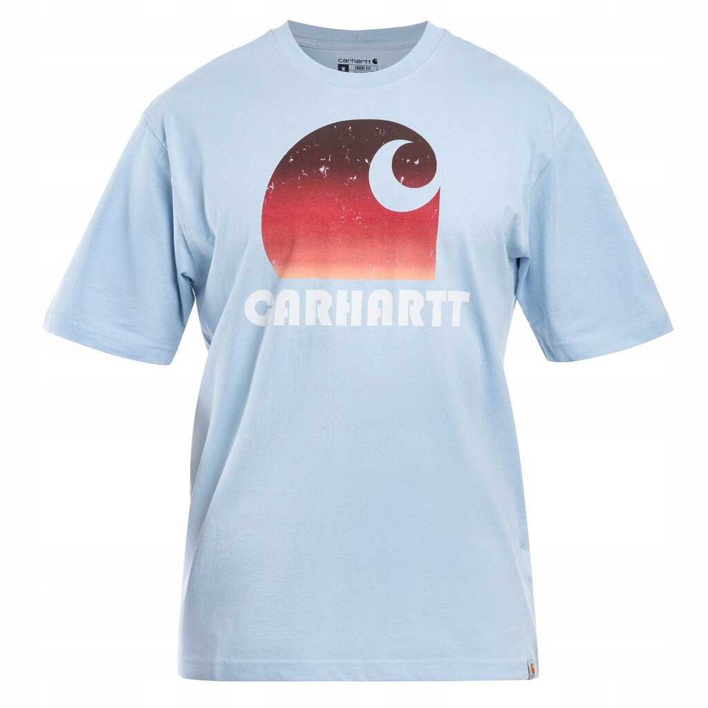 Tričko Bavlněné sportovní tričko Carhartt Heavyweight Fog Blue M