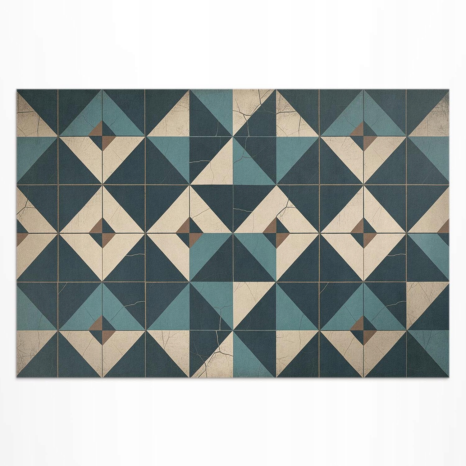 Pvc koberec na Patio Rozmer: 180 x 120 cm Art deco dlaždice s geometrickými tvarmi