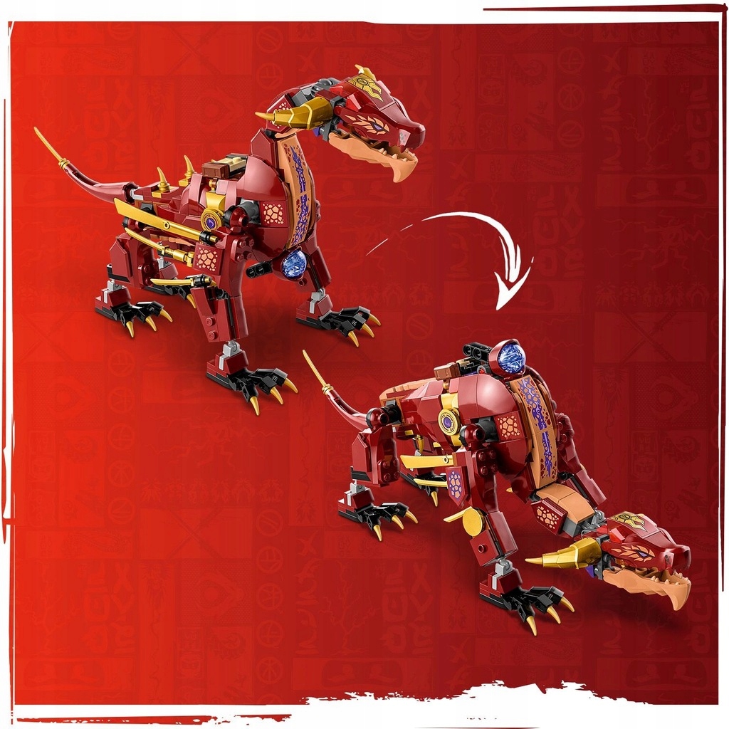 LEGO NINJAGO LAWOWY SMOK ZMIENIAJĄCY SIĘ W FALĘ OGNIA FIGURKA KAIA WYLDFYRE Marka LEGO