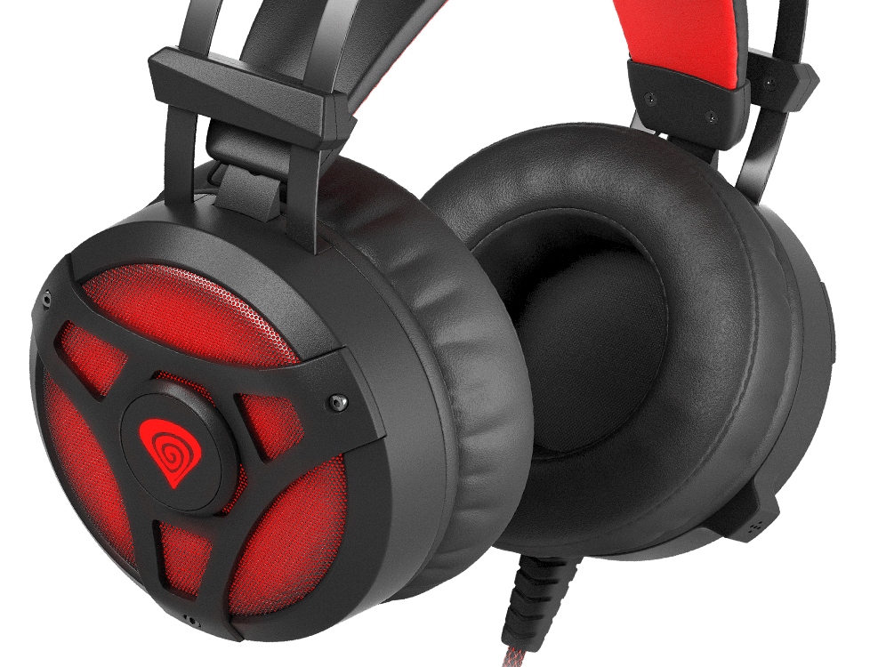 SŁUCHAWKI GAMING GENESIS NEON 360 Z PODŚWIETLENIEM Mikrofon tak