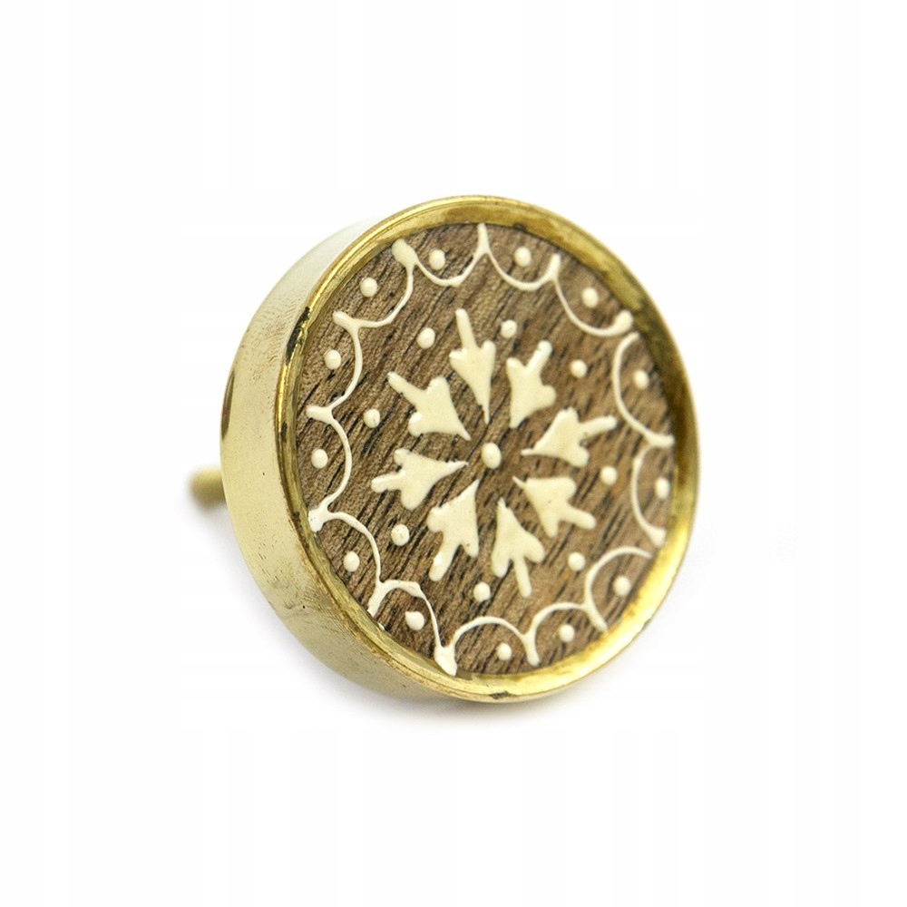 

Gałka Do Mebli Złota Brązowa Biała 4,5x6cm DREWN0