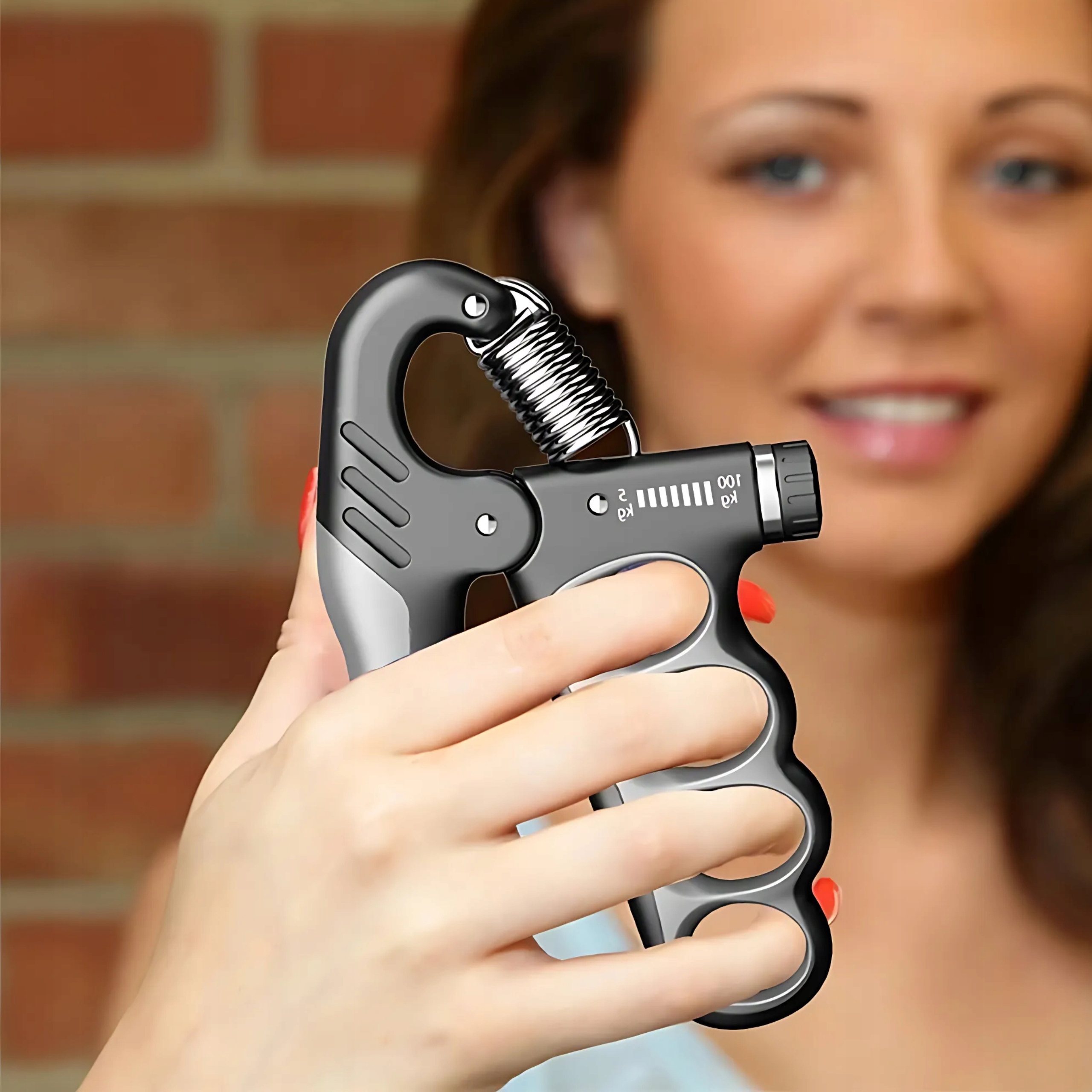 Ściskacz Do Rąk Dłoni 100KG z Regulacją Licznikiem Mocny PREMIUM Trening Średnica sprężyny 5 mm