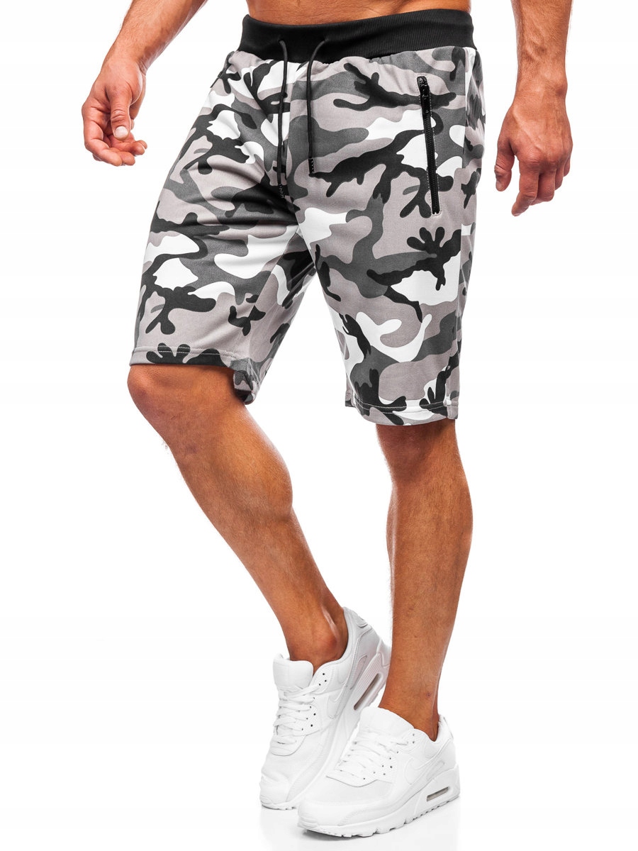 

Krótkie Spodenki Dresowe Szare HS7073 Denley_l