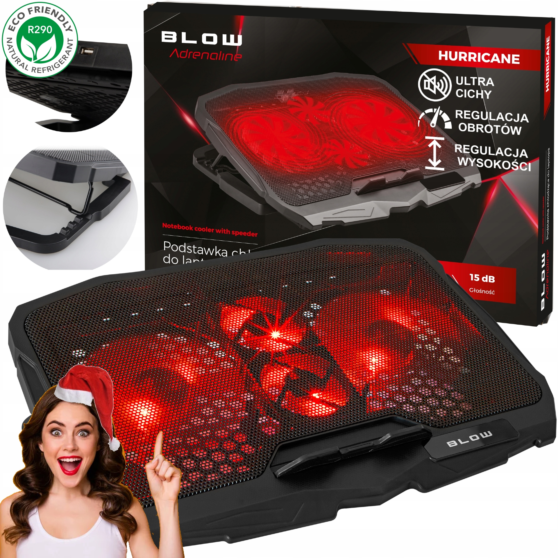 PODSTAWKA PODKŁADKA CHŁODZĄCA POD LAPTOPA 12-17'' ULTRA MOCNA