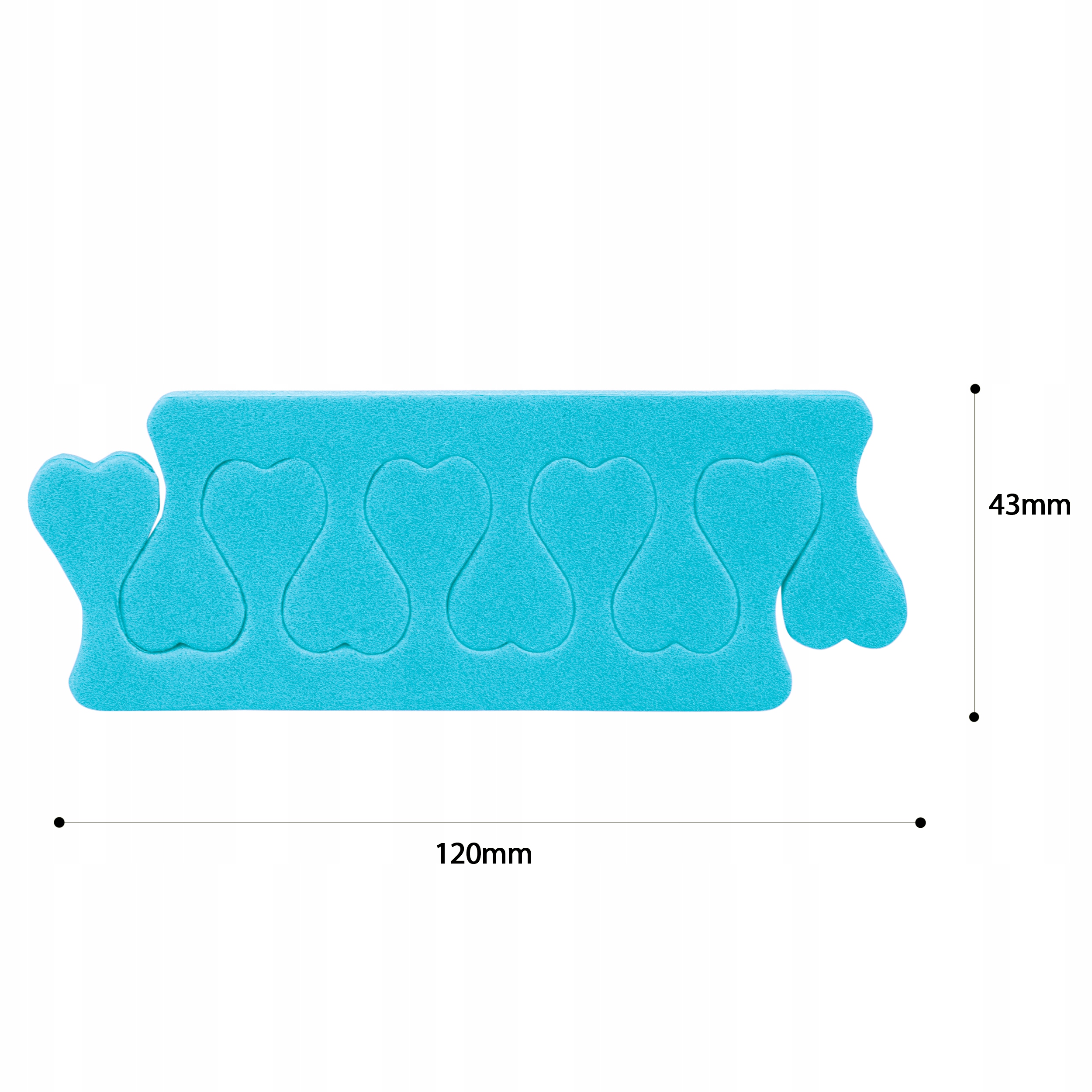 Separatory do pedicure piankowe EVA stóp SERDUSZKA 100 par 200szt Niebieski Marka Profico