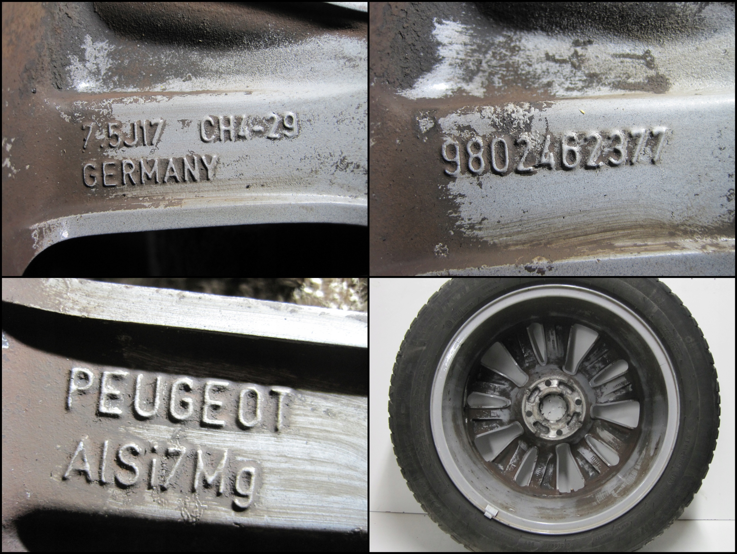 wheels discs tyres PEUGEOT 3008 and R17 M+S 5 6 MM