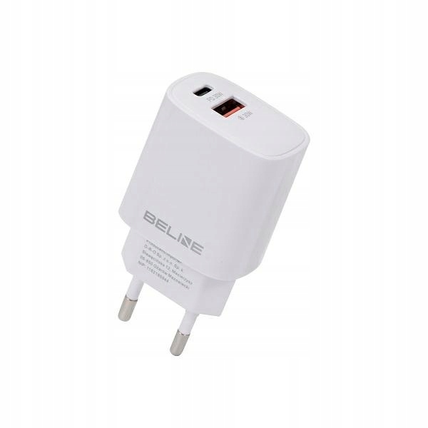 Ładowarka sieciowa Beline USB-C / Type-C + USB 30W PD QC GaN mocna szybka