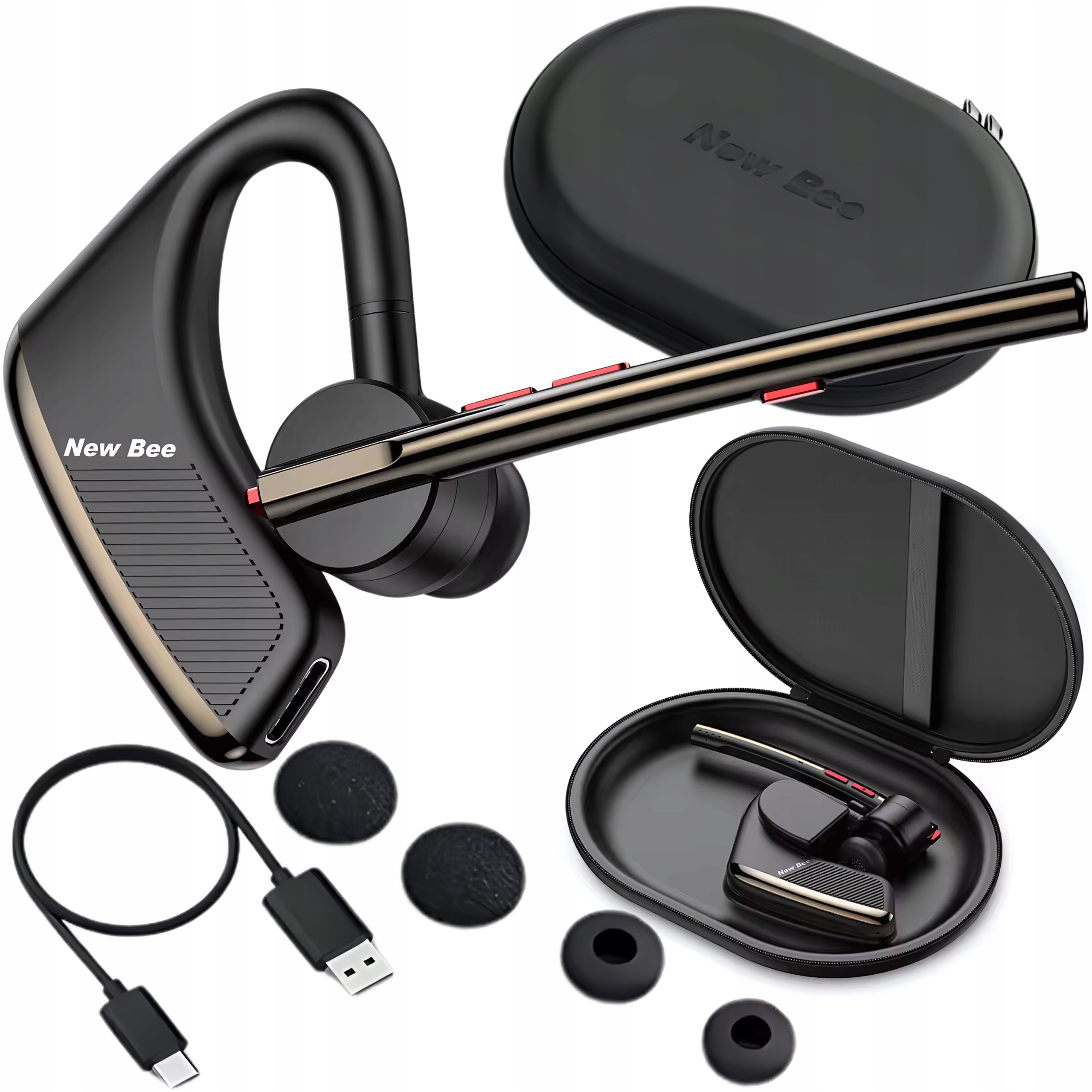 New Bee M50 Bezprzewodowa Słuchawka Bluetooth 5.2 Zestaw