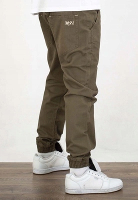 Kalhoty Mass Jogger Pants Tapered Fit Signature 2.0 olivové