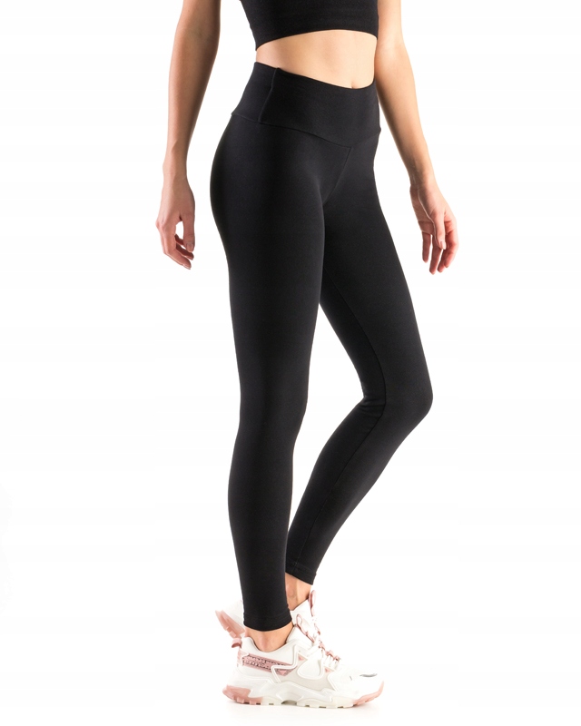 OCIEPLANE LEGGINSY DAMSKIE Z PANELEM CZARNE L Marka Leggings Empire