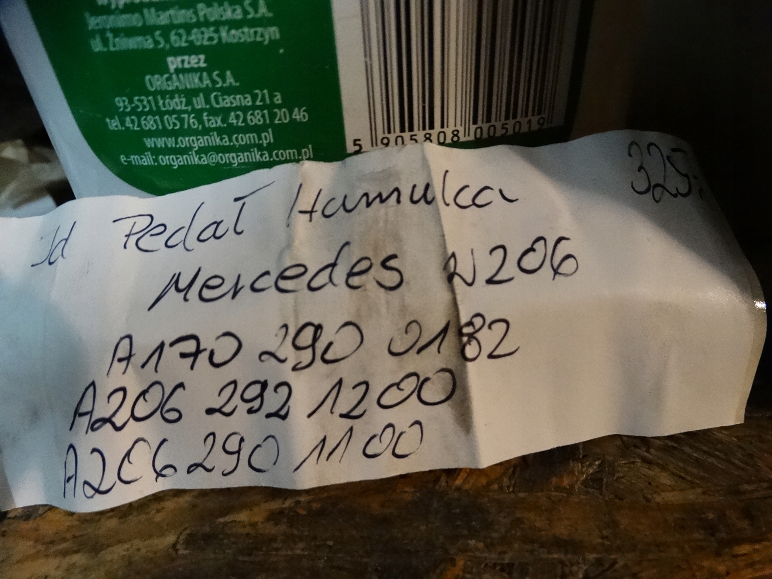 IDEALNY PEDAL BREMSE MERCEDES W206 1