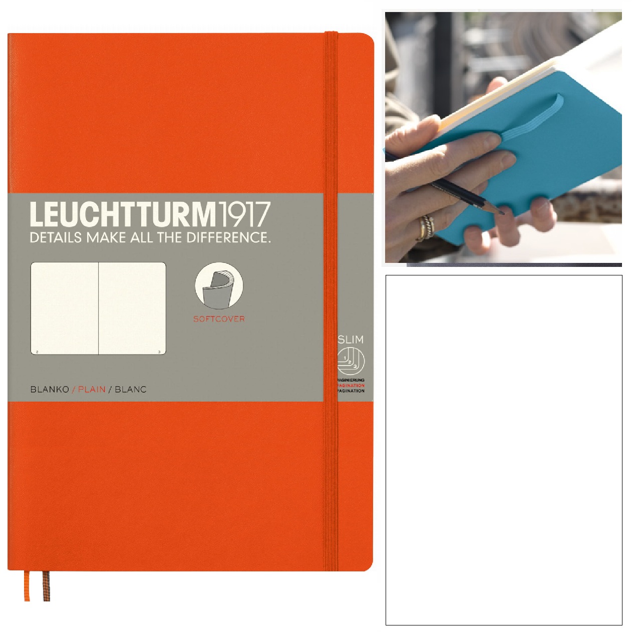 LEUCHTTURM1917 Notatnik Notes B6 Gładki miękki szkicownik zeszyt Pomarańczo