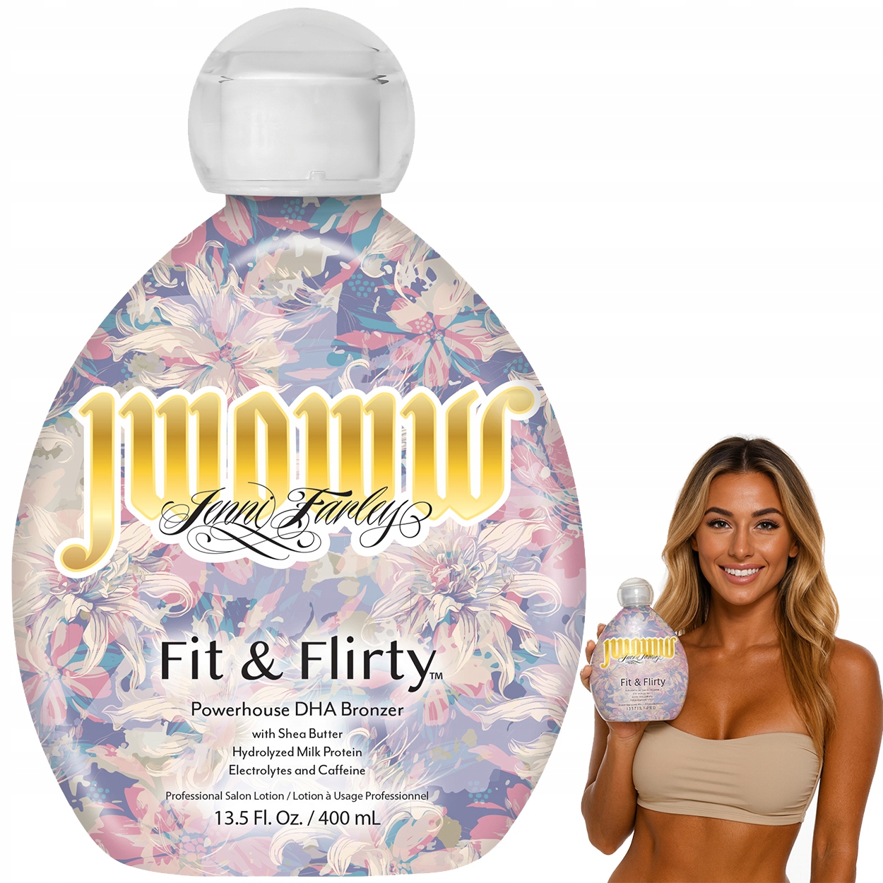 Bronzer na opalování Ovocný Jwoww Fit & Flirty Powerhouse Dha 400 ml