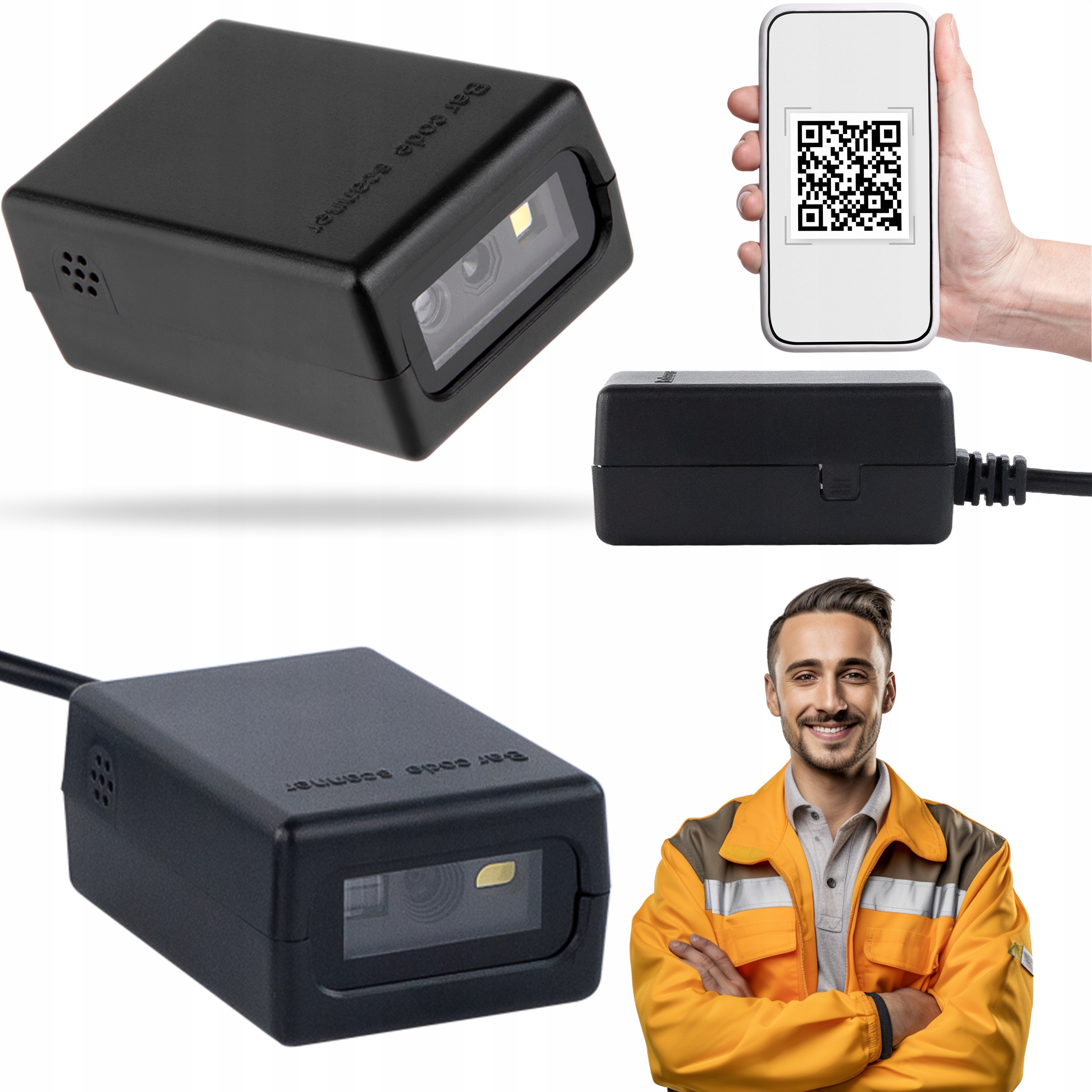 Skener Qr A Čárových Kódů Stacionární Kabelové Usb Skenování Z LCD Obrazovky