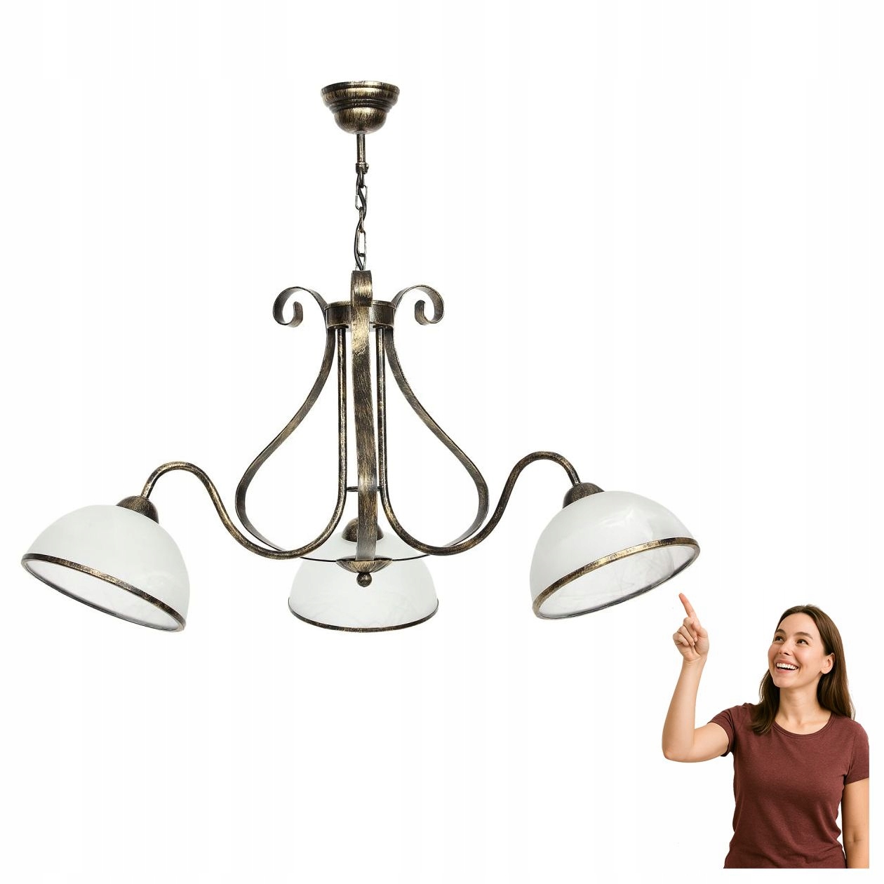 Trojramenný luster Antica 3920 Luminex