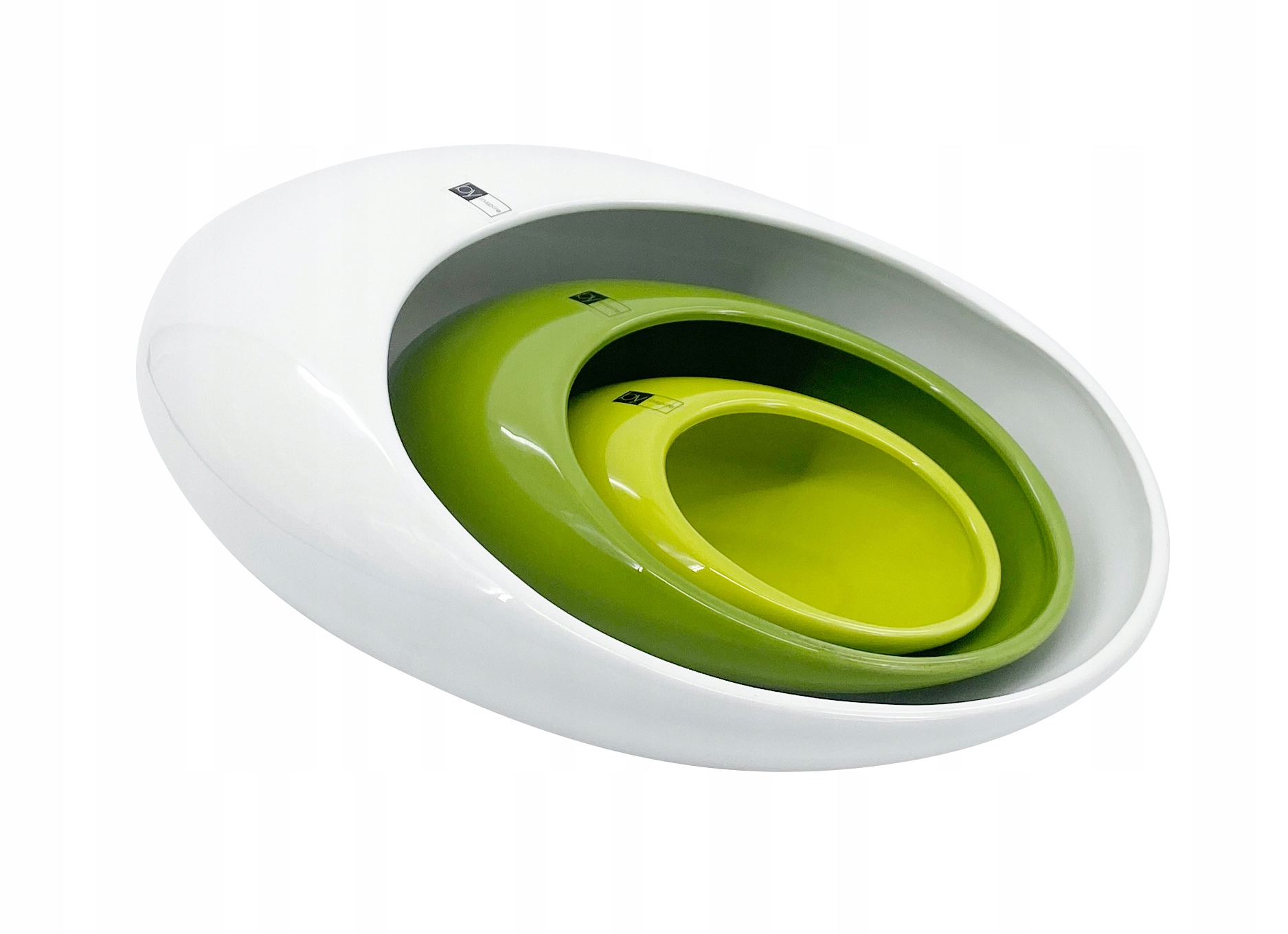 Mísa 'Bean S,m,l', set 3 ks, bílá/zelená