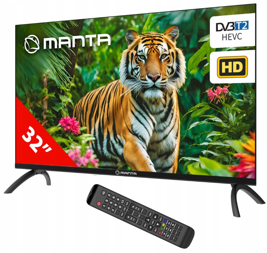 Telewizor Manta 32LHN124E 32" Led Hd DVB-T2 Frameless 60Hz