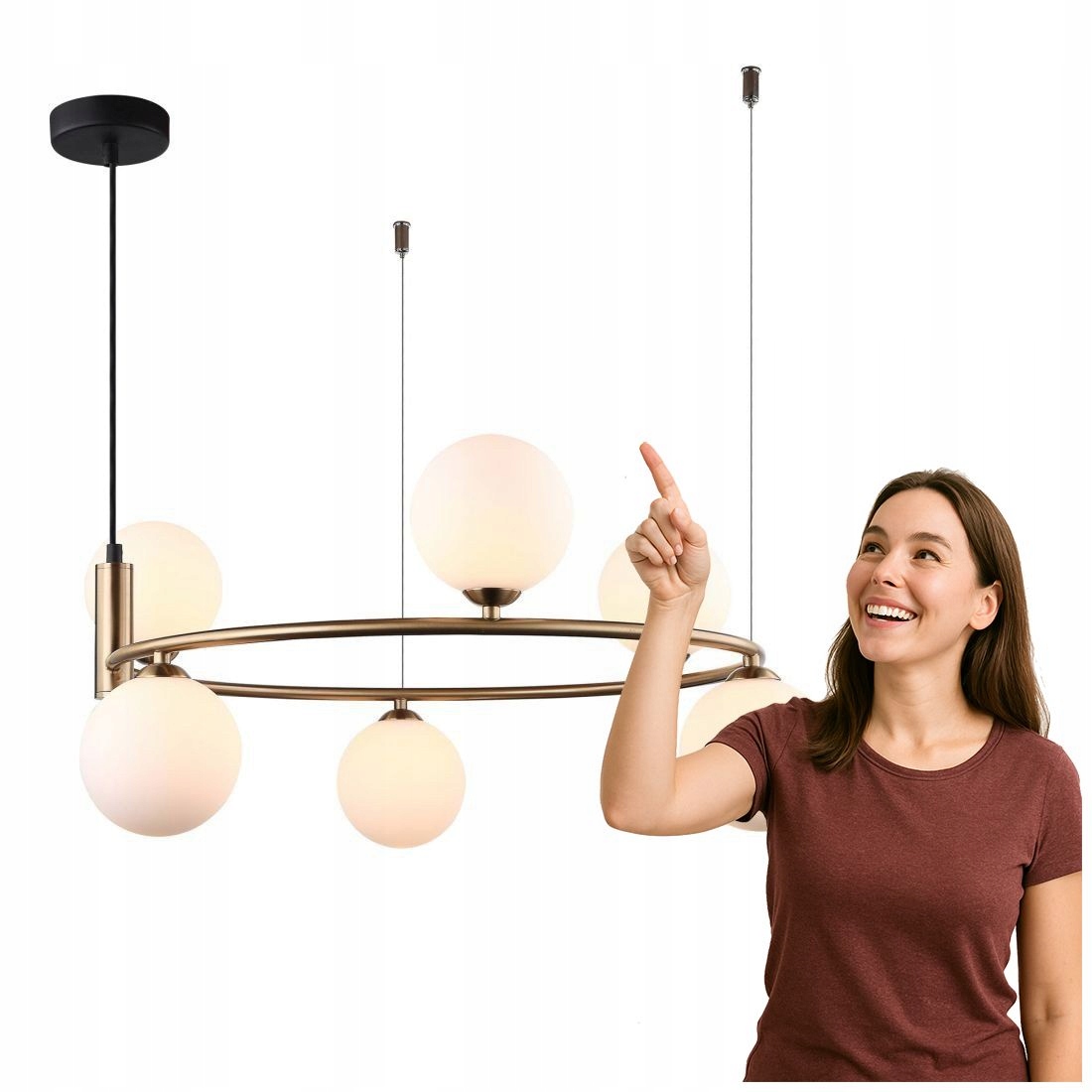 Závesná lampa Amily MDM-3974/6 Bro Italux