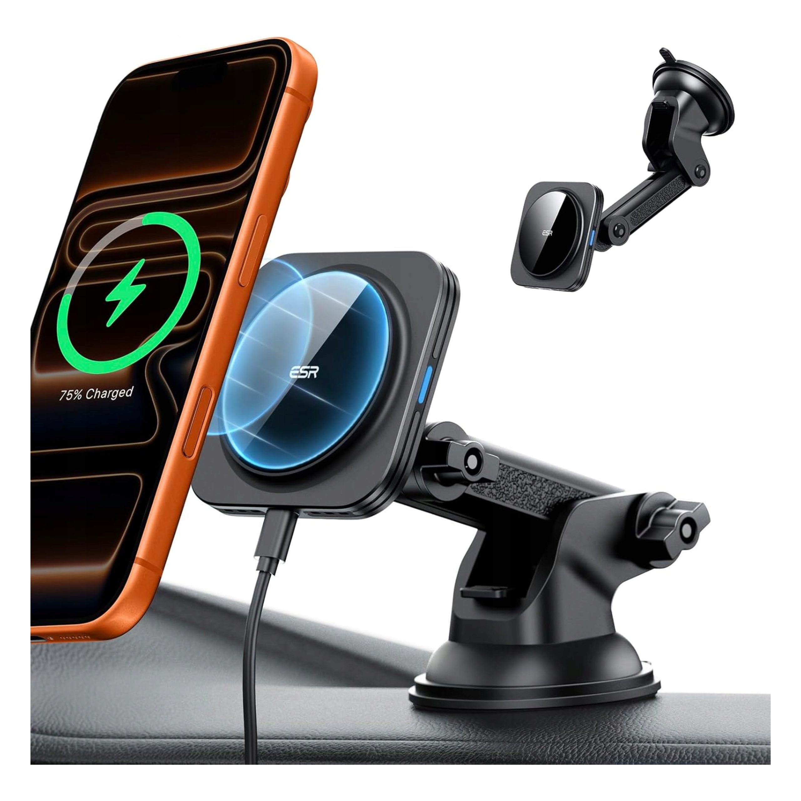 automobilová MagSafe 15W magnetický držák pro iPhone 12-15