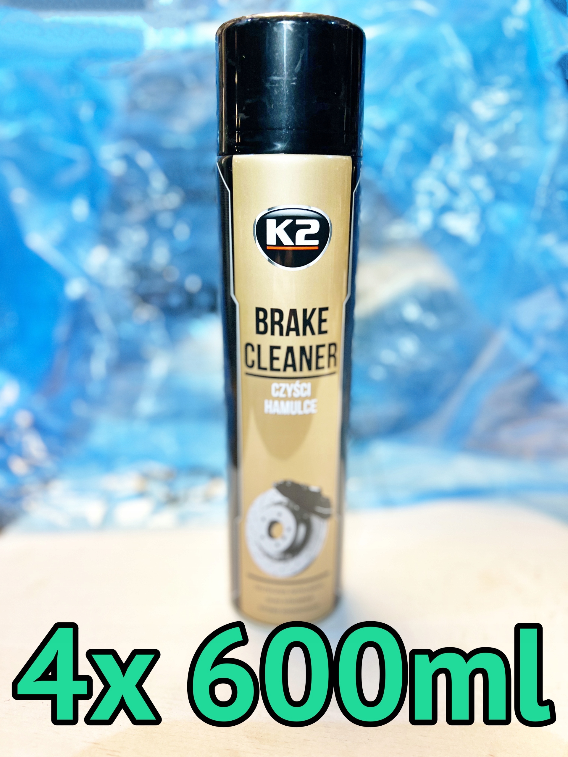 4x600ml Brake Cleaner K2 Zmywacz Do Hamulców Puszka Spray