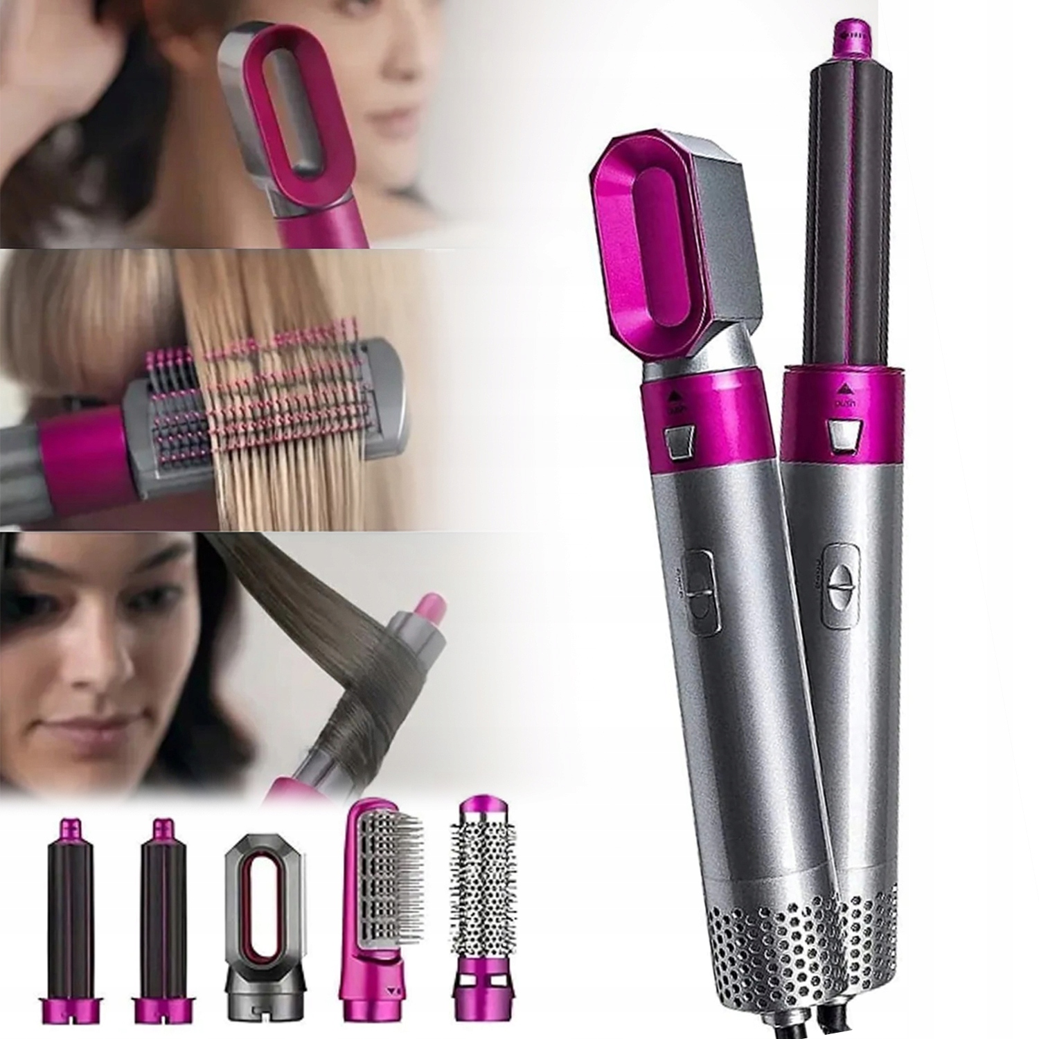 Multifunkční Vysoušeč Vlasů Set Kartáč Na Kulmu Žehlička Na Vlasy
