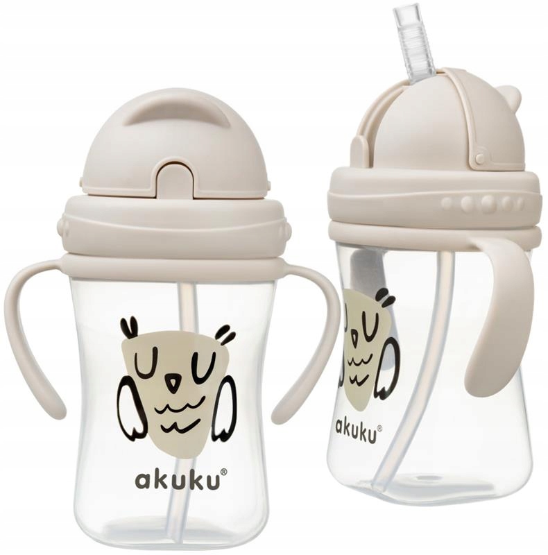 

Akuku Kubek Bidon Z Rurką Słomką Uchwyty 300ml 9m+