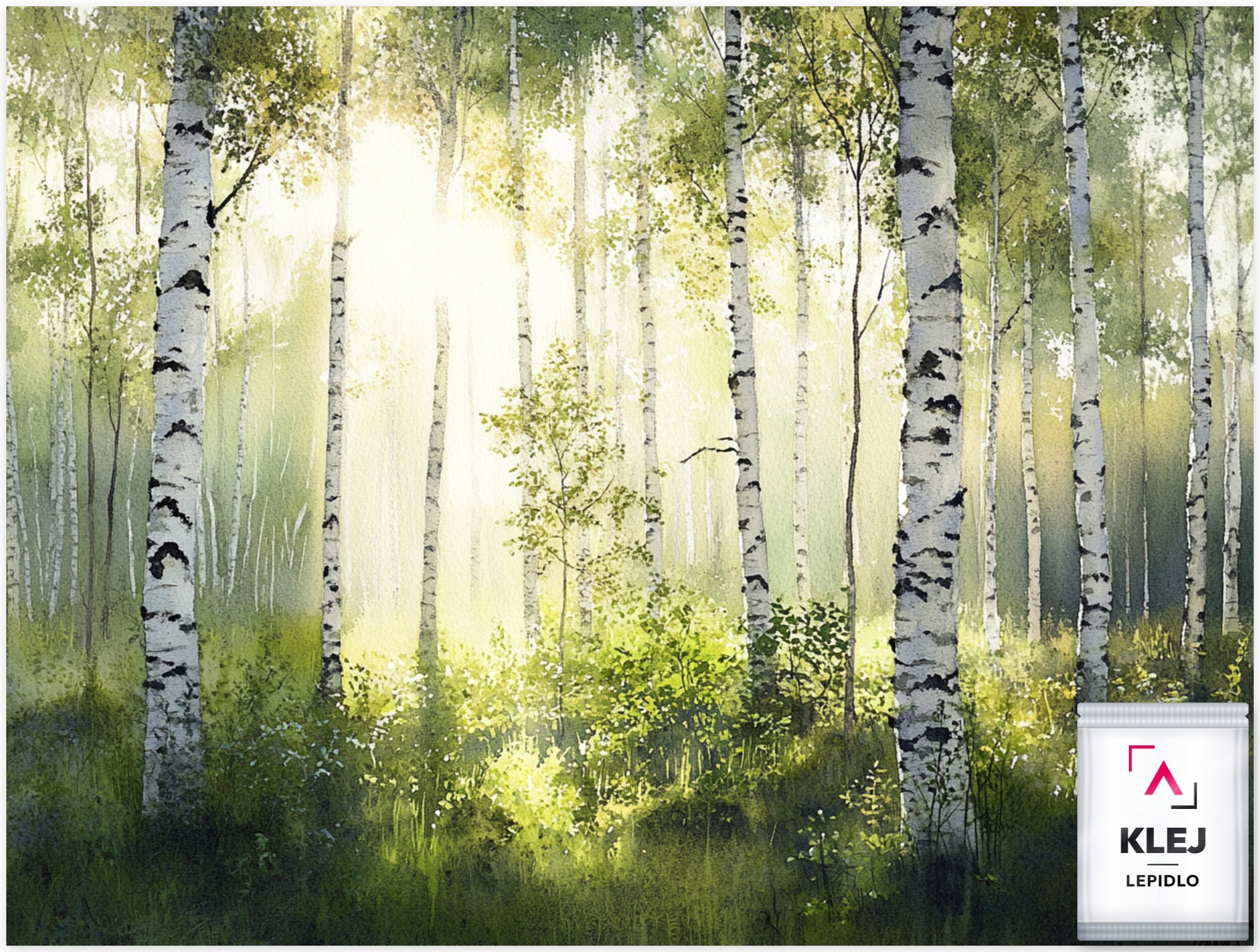 Fototapeta Flizelina Krajina Les Park Zagajnik Dřevo Bříza 416x254 130g