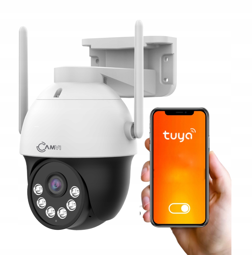 Kamera Zewnętrzna Obrotowa WiFi 5 Mpx Uhd Audio Aplikacja Tuya