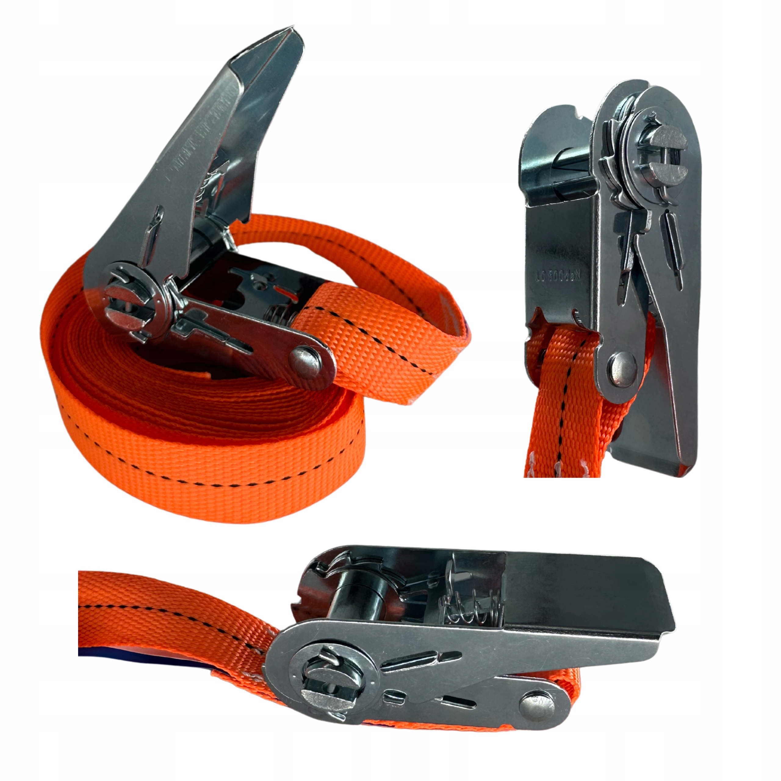 Pas transportowy do mocowania opasania bagażu 4m 25mm pomarańczowy