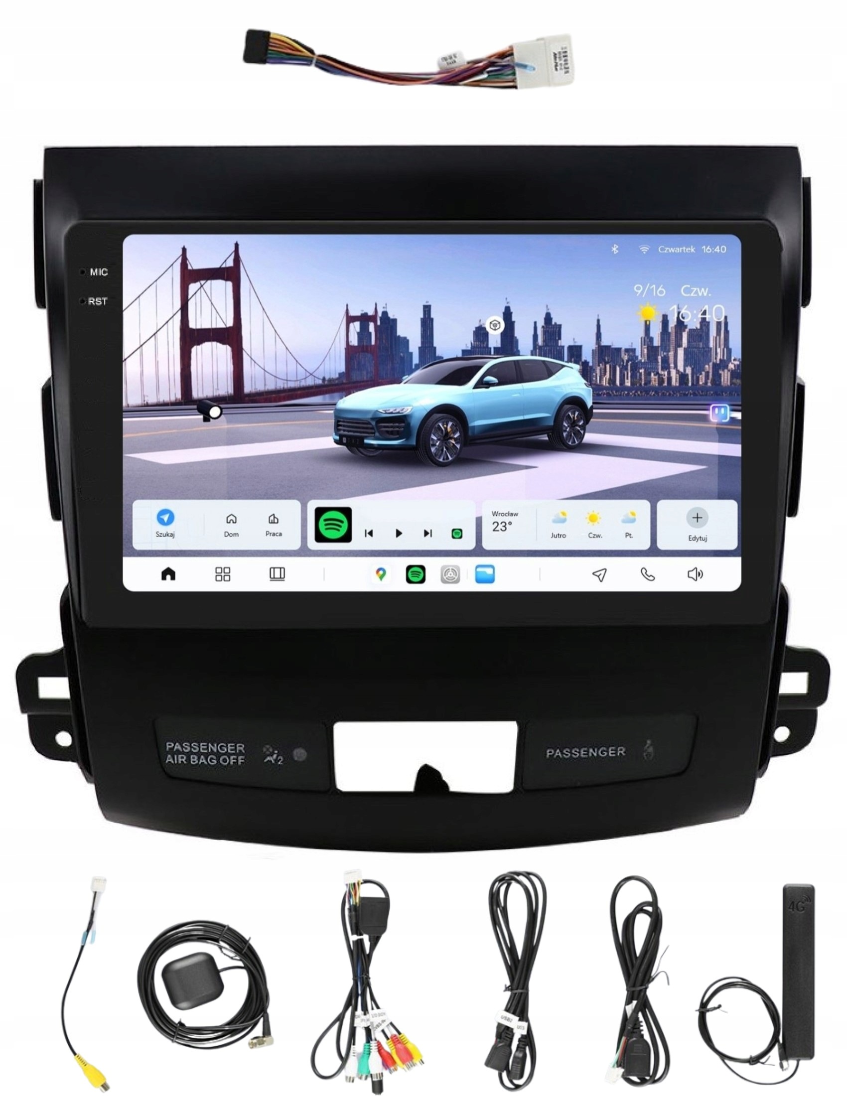 Aura Ai Navigácia Android Mitsubishi Outlander II 8/256GB Lte Dsp Carplay