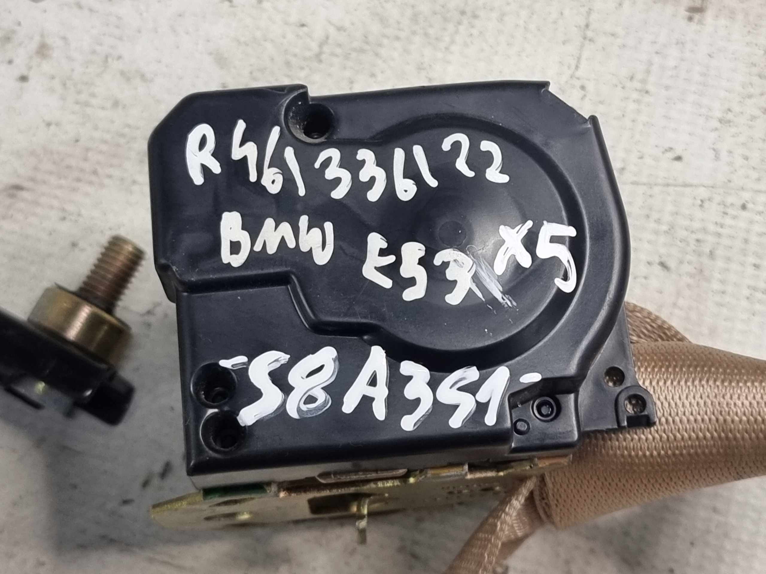 Gurten Sicherheits BEIGE links heck BMW X5 E53 00r