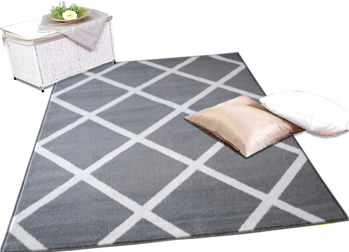 Dywan Canvas 180x250 Bcf Marokańskie Rąby Kolor Szary Trendy