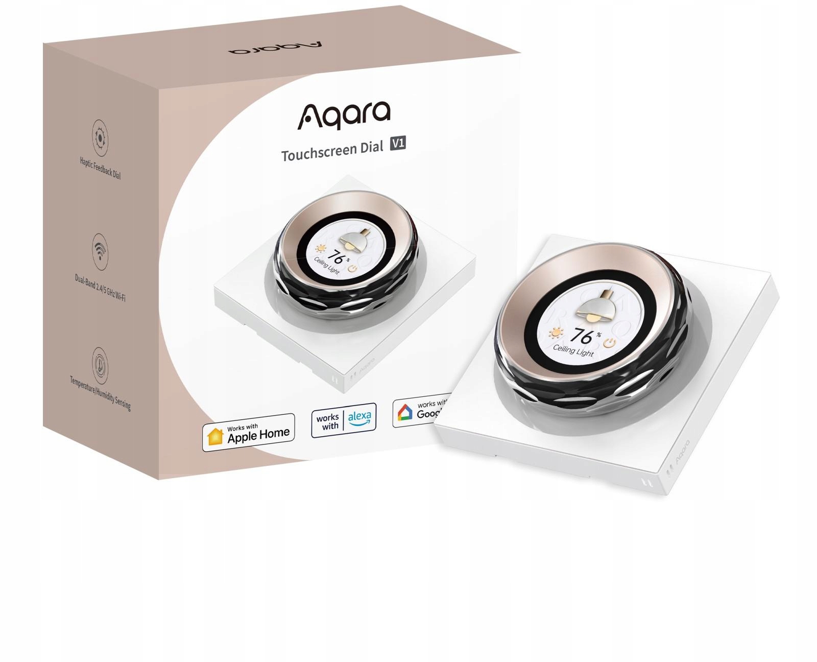 Ovládací panel Aqara Touchscreen Dial V1 Eu Biela Wi-Fi, Bluetooth, Zigbe