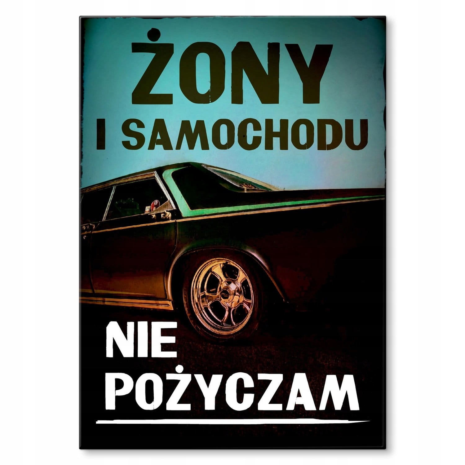Ozdoba Plakát Kovový Plech Obraz Dárek Garáž