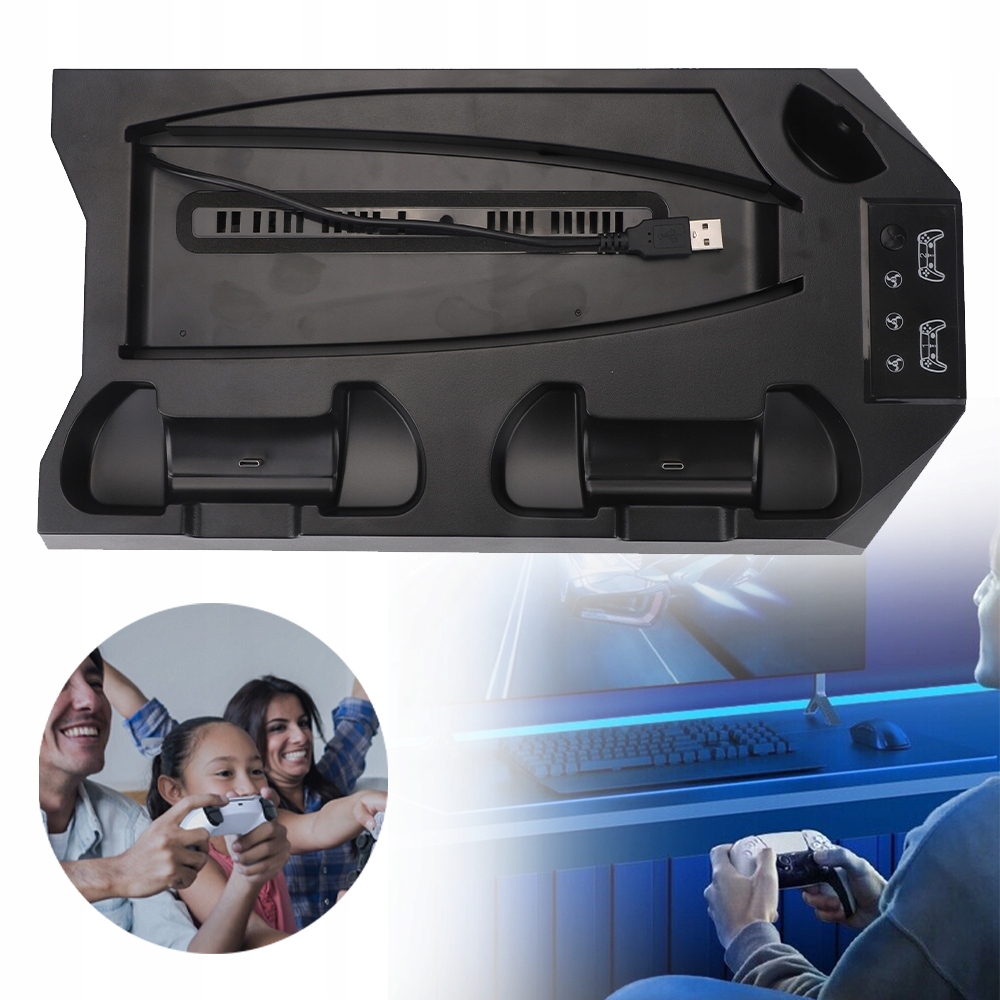 PS5 Pionowa Podstawa Stojak, Stojak Wentylator Chłodzący Na Słuchawki