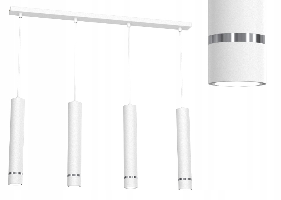 Lampa Zwis Tuba Sople Eye Metal Stol 4xGU10 80cm